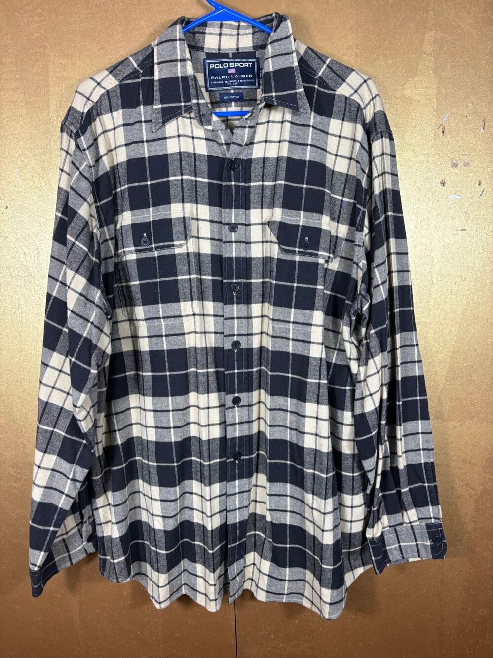Polo Sport Ralph Lauren Vintage button down flannel shirt size XL